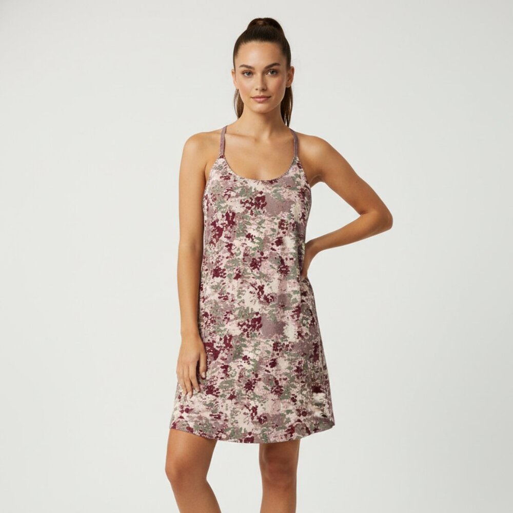Dip Dress Grunge Camo Racer Back Sporty Athleisure Mini Gorpcore Pink L